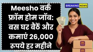 Meesho Work From Home Job: 26,000 रूपये महीना कमाओं बैठे-बैठे