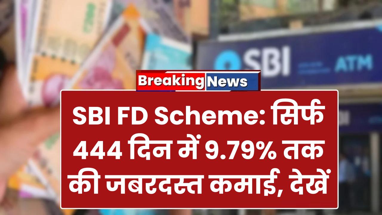 SBI FD Scheme: सिर्फ 444 दिन में 9.79% तक की जबरदस्त कमाई, देखें डिटेल